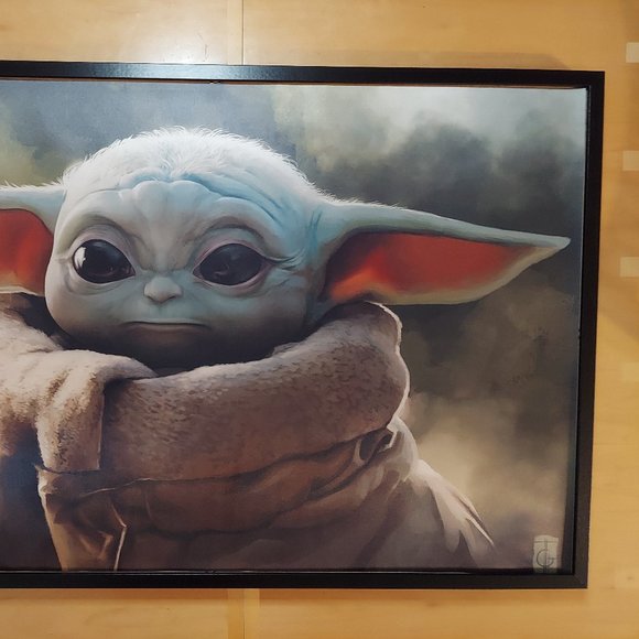 Mandalorean Grogo Silk canvas Fabric Poster (24" x 36" appro… - Picture 2 of 2